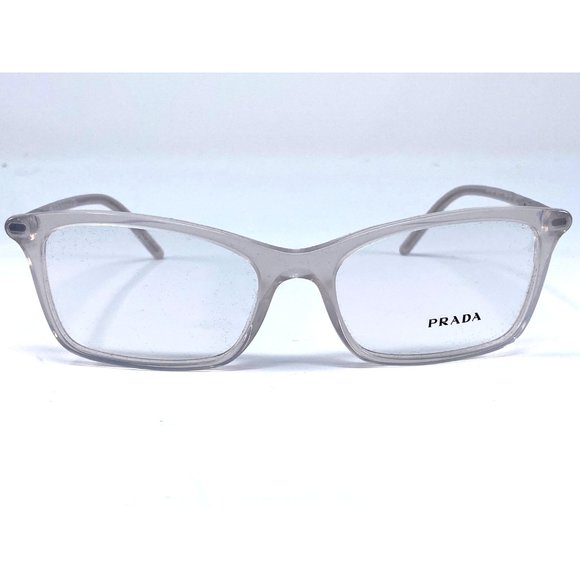 New PRADA Clear/Silver Rectangle TWH-101 Mens Eyeglasses 54-17-140 - Picture 1 of 10